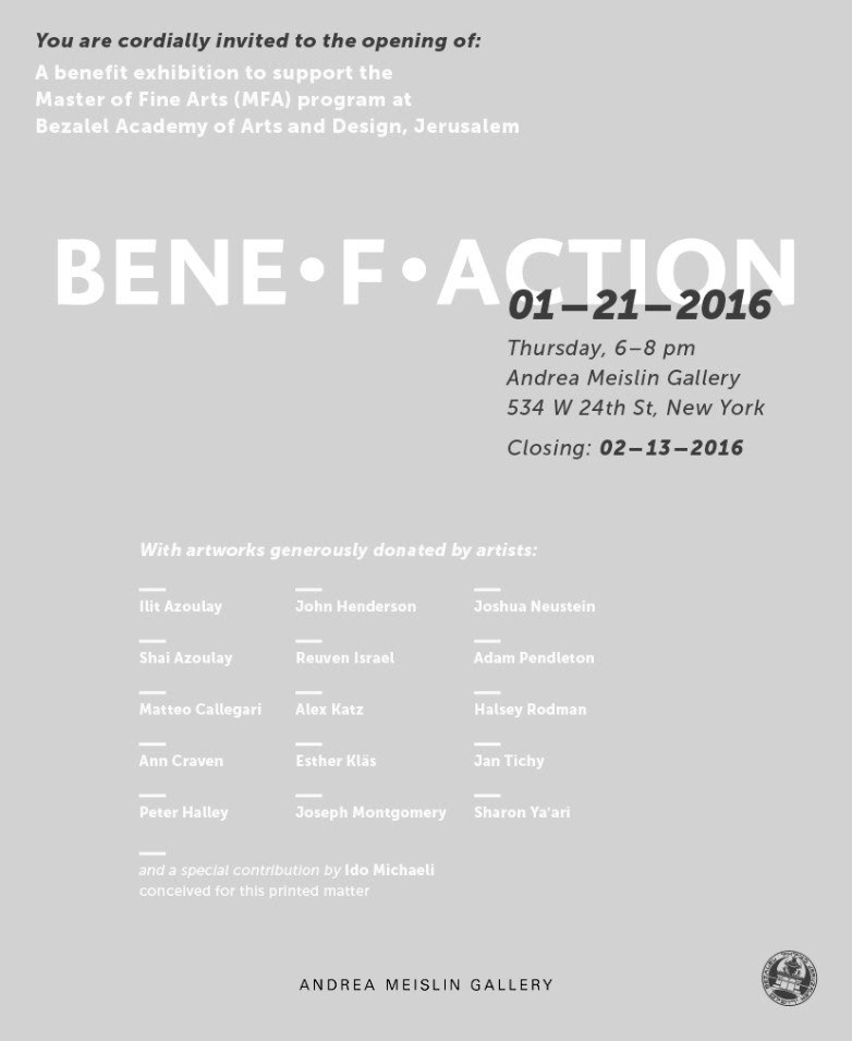 You are currently viewing BENE •F• ACTION / Andrea Meislin Gallery / Jan 2016